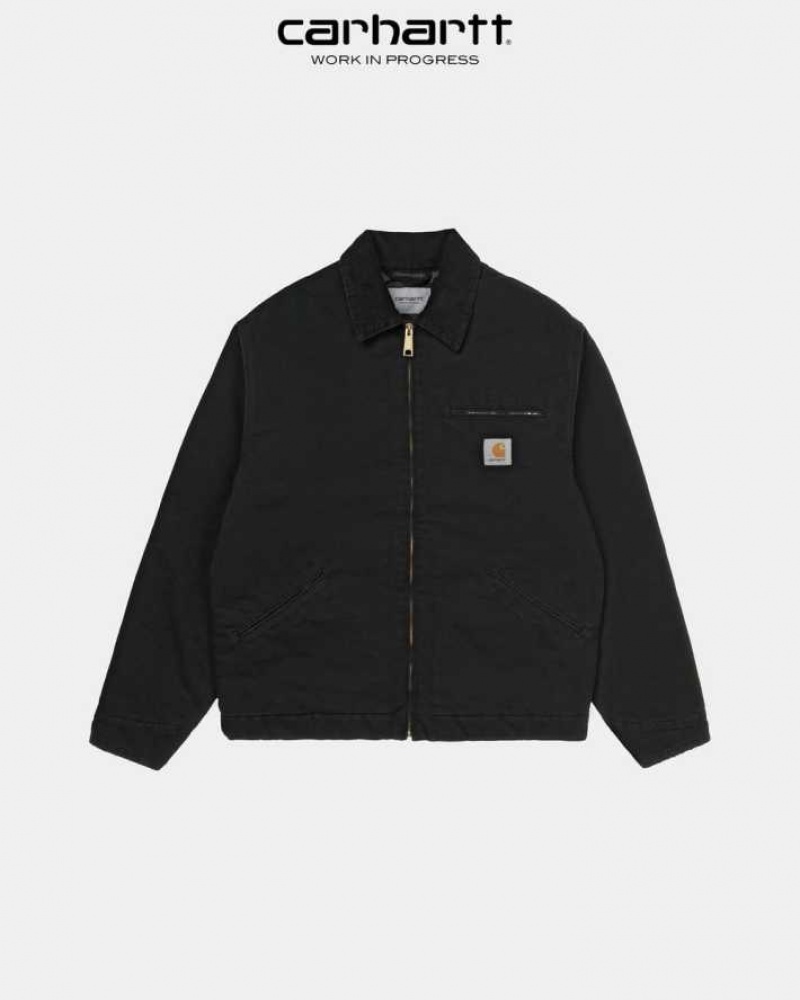 Carhartt Wip OG Detroit Jacket (Winter) Black (aged canvas) | IN0000085