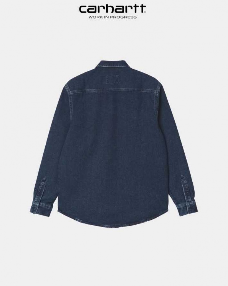 Carhartt Wip Salinac Shirt Jacket Blue (stone washed) | IN0000097