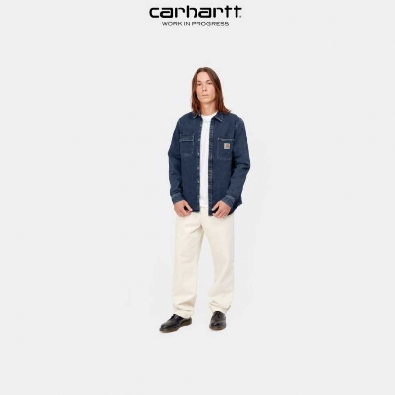 Carhartt Wip Salinac Shirt Jacket Blue (stone washed) | IN0000097